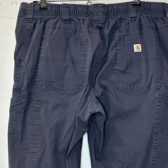 Carhartt Rugged Flex Ripstop Straight Leg Cargo Pant Pewter Men Large 11 Pockets - Picture 9 of 11